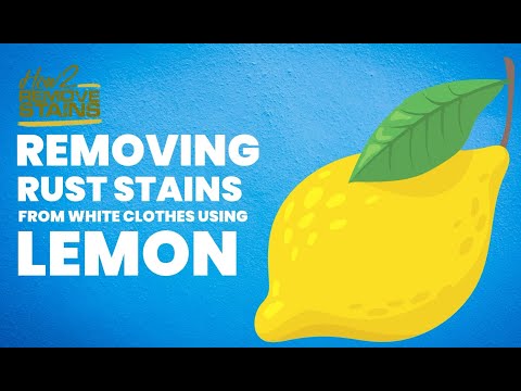 Removing rust stains from white clothes using lemon