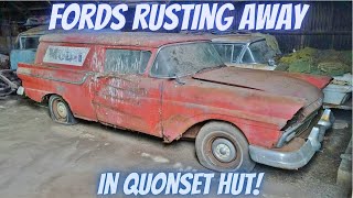 Rare Fords rusting away in Illinois Quonset Hut... FOR SALE?!