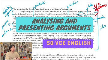 VCE English: My Analysing and Presenting Arguments essay