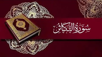 سورة التكاثر #قران_كريم #قرآن #راحة_نفسية 
