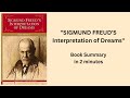 The interpretation of dreams by sigmund freud  book summary in 2 minutes