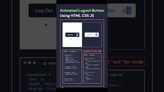 Animation logout button using HTML CSS JS #like #subscribe #views #viral #youtubeshorts #trending