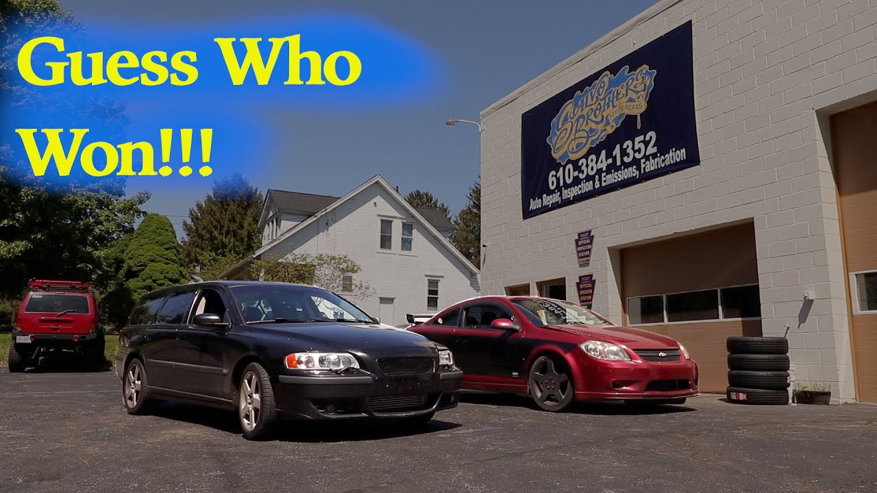 VOLVO V70R VS CHEVY COBALT SS Roll Race