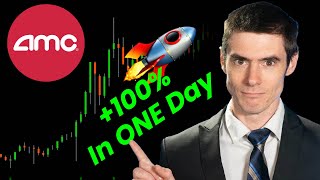 AMC Stock SOARS 100% 🚀 in One Day + Exit Strategy + Free Popcorn