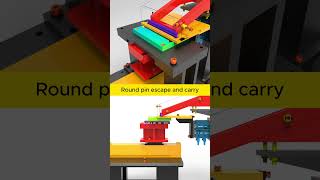 Round pin escape and carry #cad #mechanical #engineering #mechanism #3ddesign #solidworks #3dcad