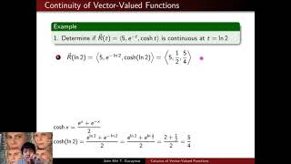 [Math 22] Disc 25 Calculus of Vector Valued Functions