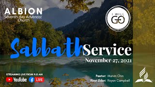 Sabbath Service AM || Albion SDA Church || November 27, 2021