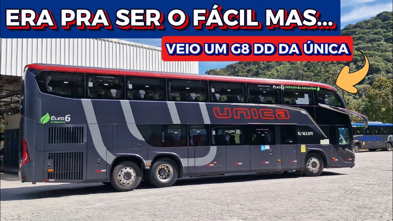 CADÊ O FÁCIL ? Viajando do RIO DE JANEIRO para PETRÓPOLIS ( RJ ) no MARCOPOLO G8 DD DA ÚNICA 