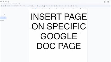 How To Insert Page Number On Specific Page In Google Docs! (2025)
