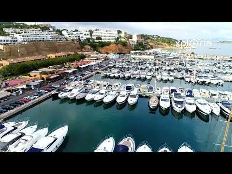 Marina Puerto Portals Nous, Mallorca, Baleares, Spain 2018.06 aerial video