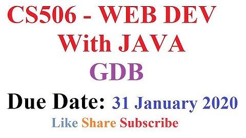 CS506 GDB 31 Jan 2020 | GDB | CS506 | Web development with java | VU Quiz  | CS506 gdb Solution