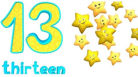 Learn Counting Numbers 1 To 20 - Numbers 13 Stars - Numbers Song