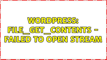 Wordpress: file_get_contents - failed to open stream