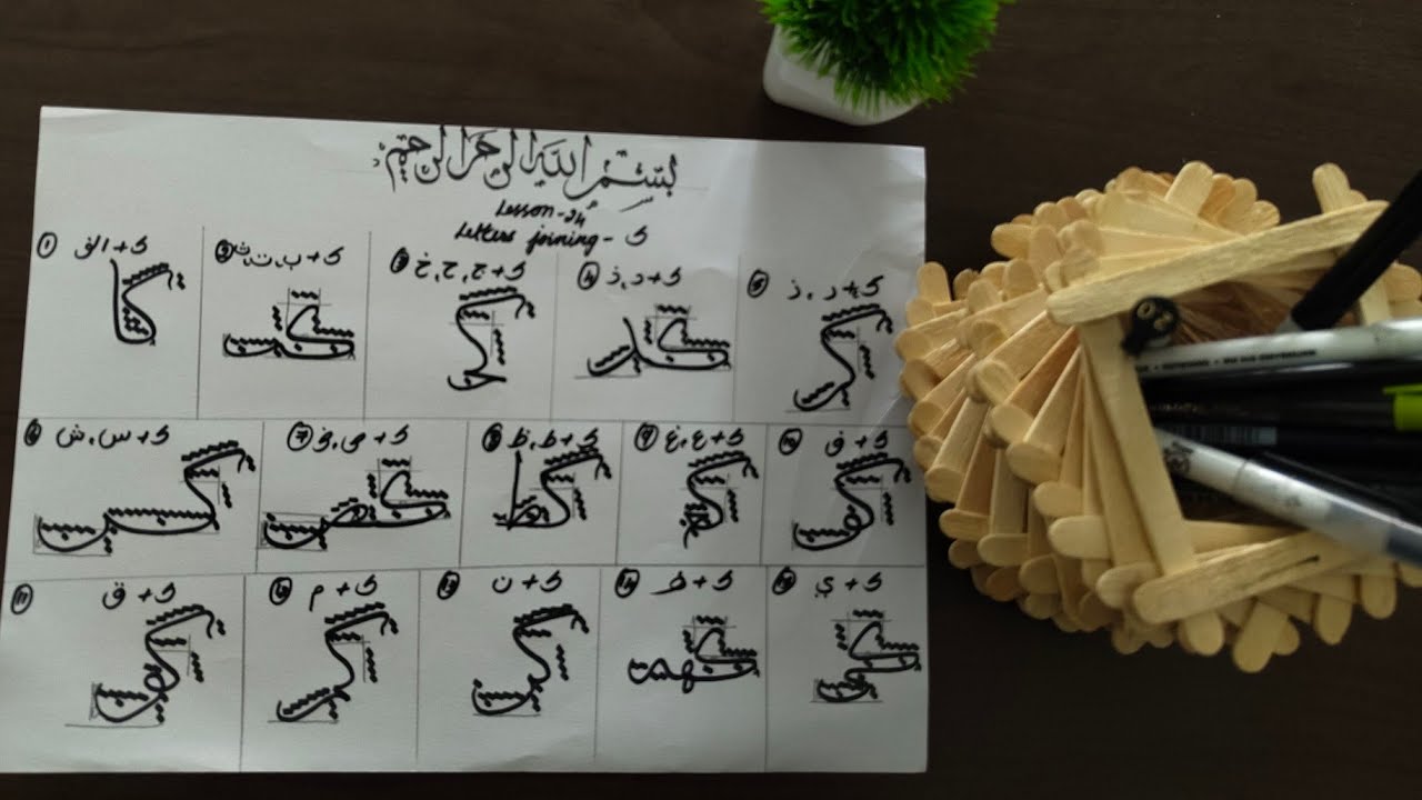Free online Arabic calligraphy class in Thuluth script |Lesson 24 ...