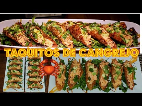 Tacos de Carne de Cangrejo - Delicioso aperitivo y facil