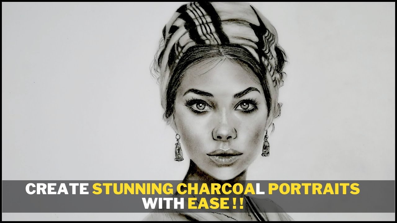 How to Draw a Realistic Portrait with Charcoal Step by Step Tutorial ...