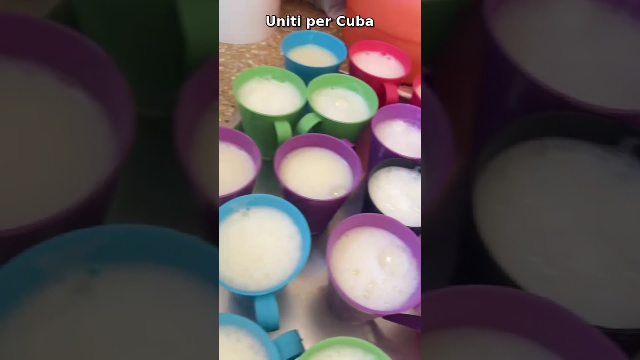 Uniti per Cuba. Distribuzione latte.