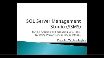 SQL Server Part-3 Create Tables and Enforcing foreign Key Constraints