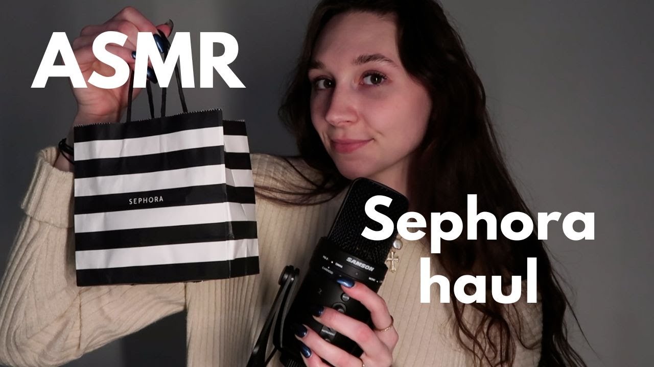 ASMR Chatty Sephora Haul ₊˚⊹♡  Makeup tapping and application