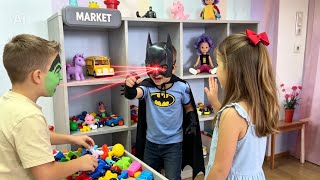 Superhero Saves the Toy Store from Hulk! | Kids Pretend Play