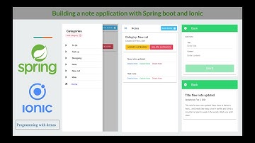 Building a note application with Spring boot and Ionic