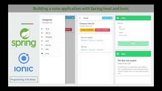 Building a note application with Spring boot and Ionic