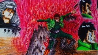 Drawing The Legend Of Might Guy - The 8 Gates