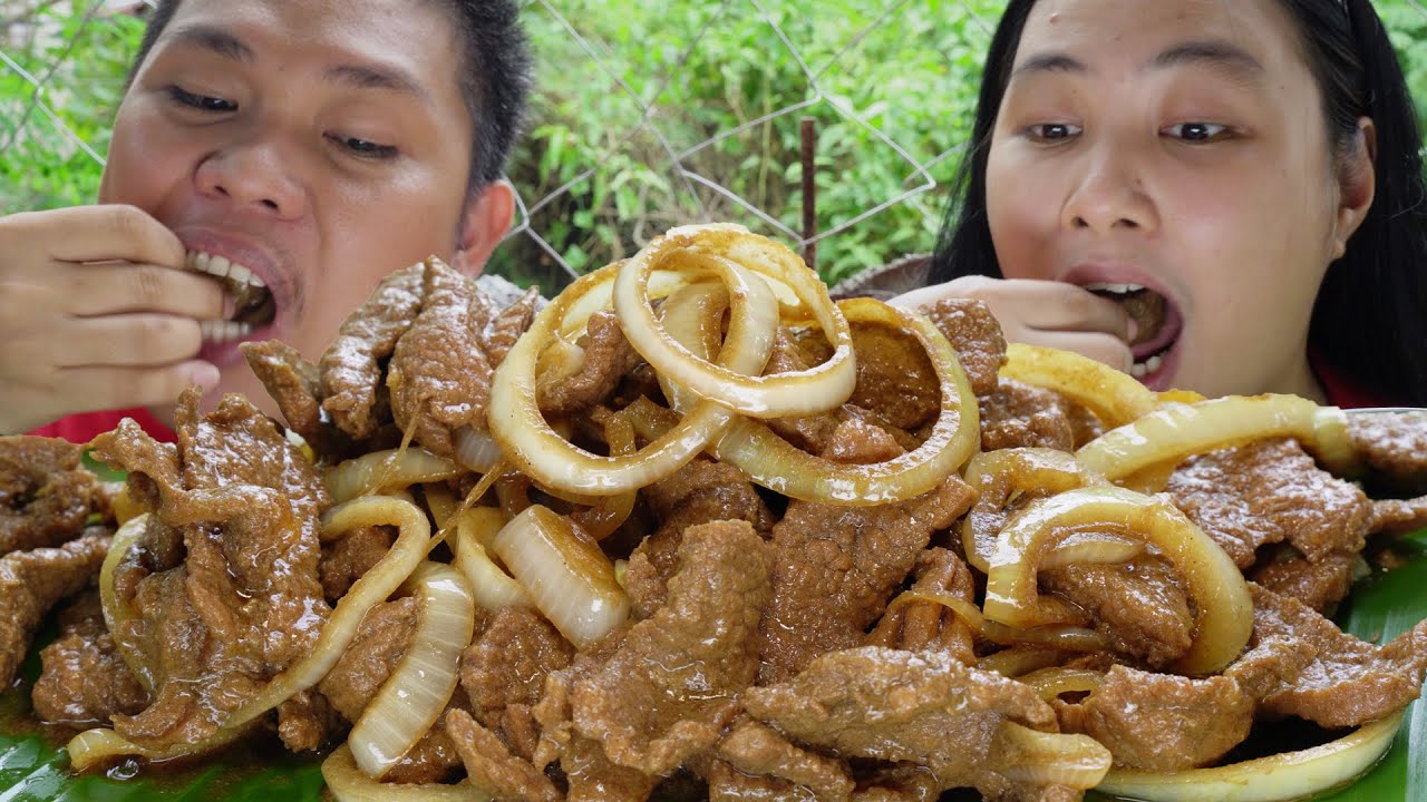 BISTEK TAGALOG or BEEF STEAK | OUTDOOR COOKING