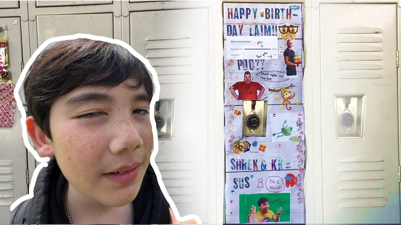 decorating bro’s locker - YouTube