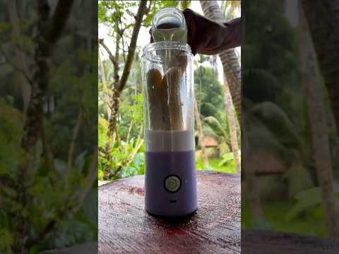 Making Banana Shake On My Portable Blender ASMR 
