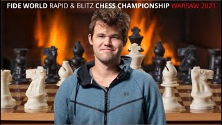 Magnus in sole lead after second day of World Rapid Championship