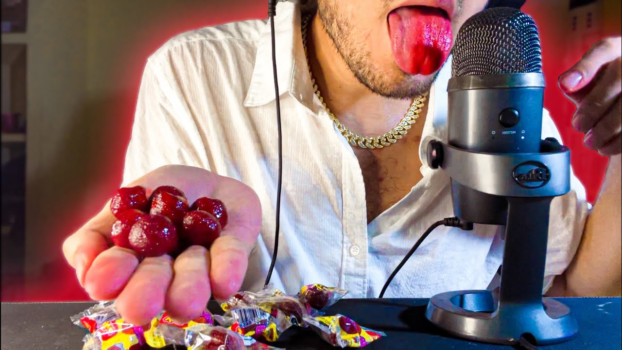 ASMR comiendo picafresas 🍓🇲🇽mouth sounds ultra sensibles para dormir a gusto 😴
