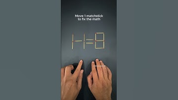 Move 1 matchstick to fix the math 1-1=8 answer 🤯 #shorts #quiz #puzzle