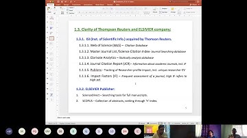 Overview of Impact factor, Citation index, H and i10 index
