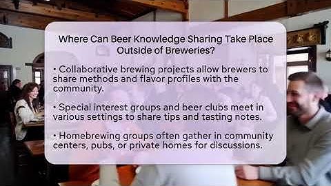 Where Can Beer Knowledge Sharing Take Place Outside of Breweries? | The Pint Guy