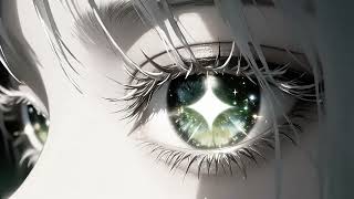 Emerald Star Eyes Anime Girl Monochrome B&W 4k Live Wallpaper PC - #animeeyes #anime #eyes #girl