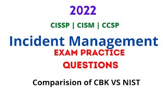 Incident Management Questions CISSP CCSP CISM