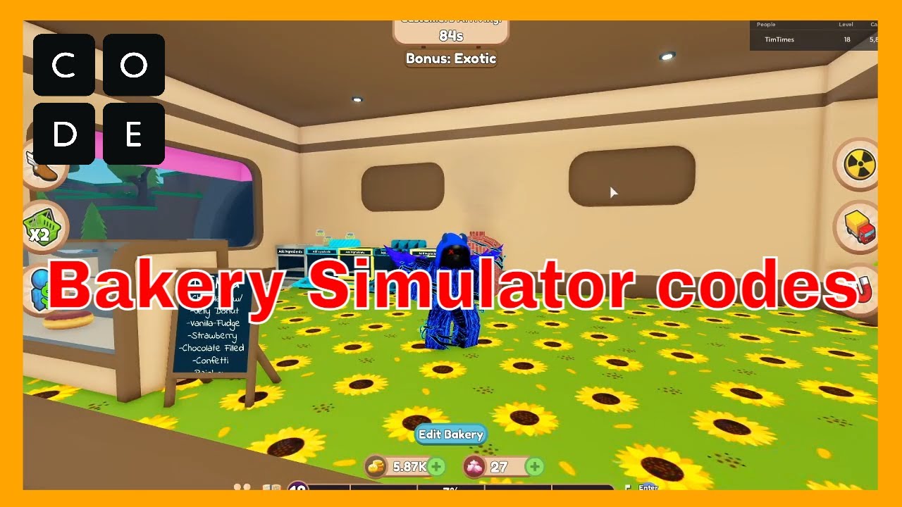 ROBLOX Bakery Simulator CODES YouTube