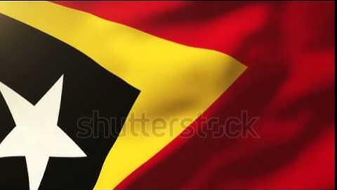 East Timor flag waving in the wind. Looping sun rises style. Animation loop Stock video by