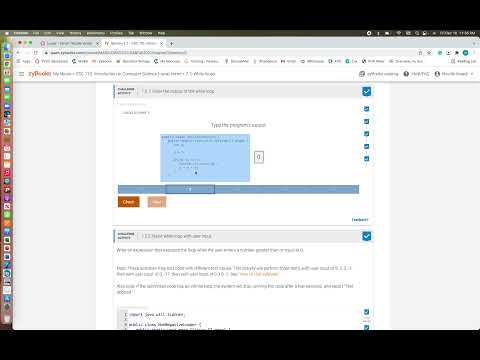 Loops Challenge Activity 7.2.1: Enter the output of the while loop.