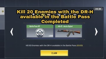 Kill 20 Enemies with the DR-H available in the Battle Pass | SEASONAL Maximum Efficiency COD MOBILE
