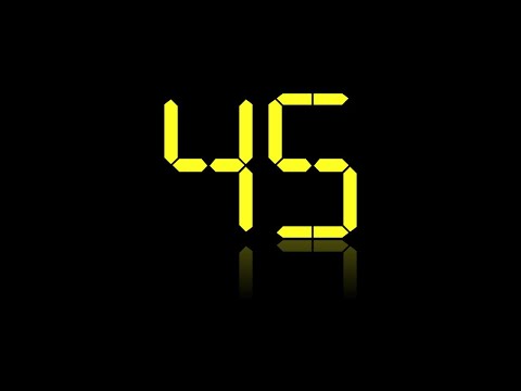 0:45 Timer | Bright Yellow LCD with Reflection
