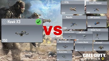 Hawk X3 VS Various Scorestreaks in CODM