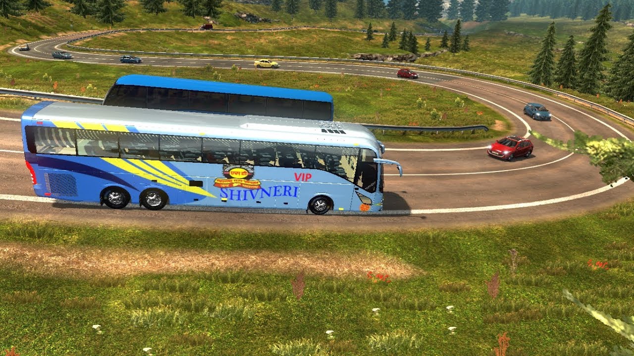 Shivneri bus driving | volvo 9800 | Euro truck simulator 2 ...