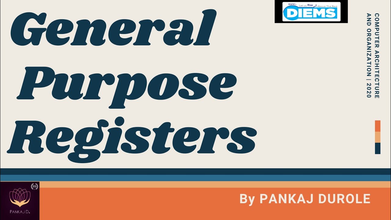 2 1 CAO General Purpose Registers coa computerarchitecture 2 1 CAO General Purpose Registers coa computerarchitecture
