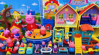 8 Minutes Satisfying with Unboxing Peppa Pig Villa Set，Playground Toys Collection Review | ASMR