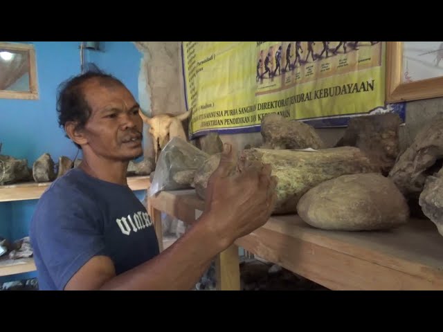 Luar Biasa! Warga Brebes Ini Koleksi Ribuan Fosil Purbakala Di Rumahnya class=