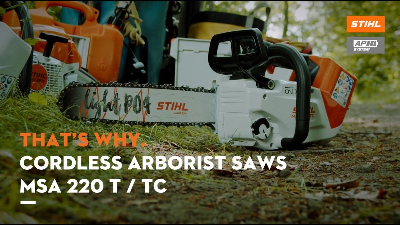 helicóptero Limo ¿Cómo STIHL MSA 220 T Battery Top Handle Chainsaw - YouTube