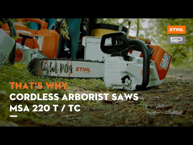 Conoce la motosierra de batería para la poda de árboles STIHL MSA 220 T 