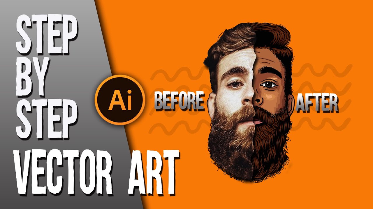 the tutorial step by step vector art in adobe illustrator | Kcdk ...